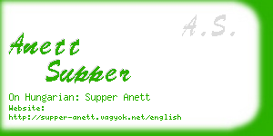 anett supper business card